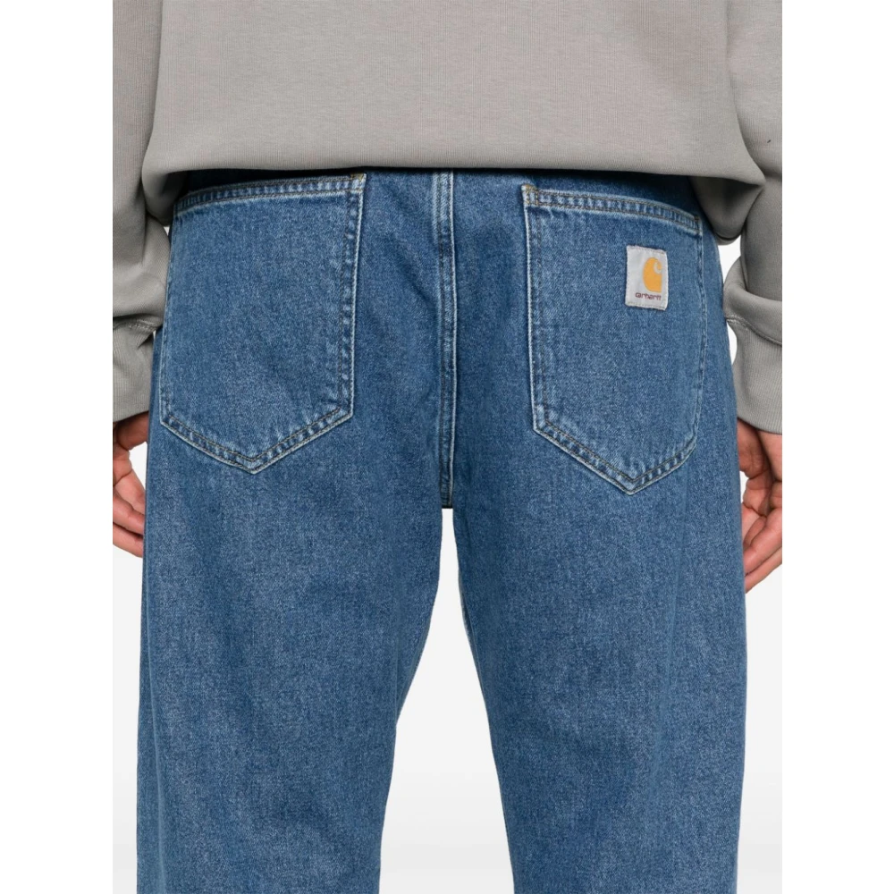 Carhartt WIP Blauwe Denim Jeans Klassiek Ontwerp Blue Heren