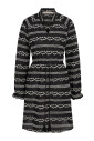 robe-noire-a-line-avec-poignets-elastiques