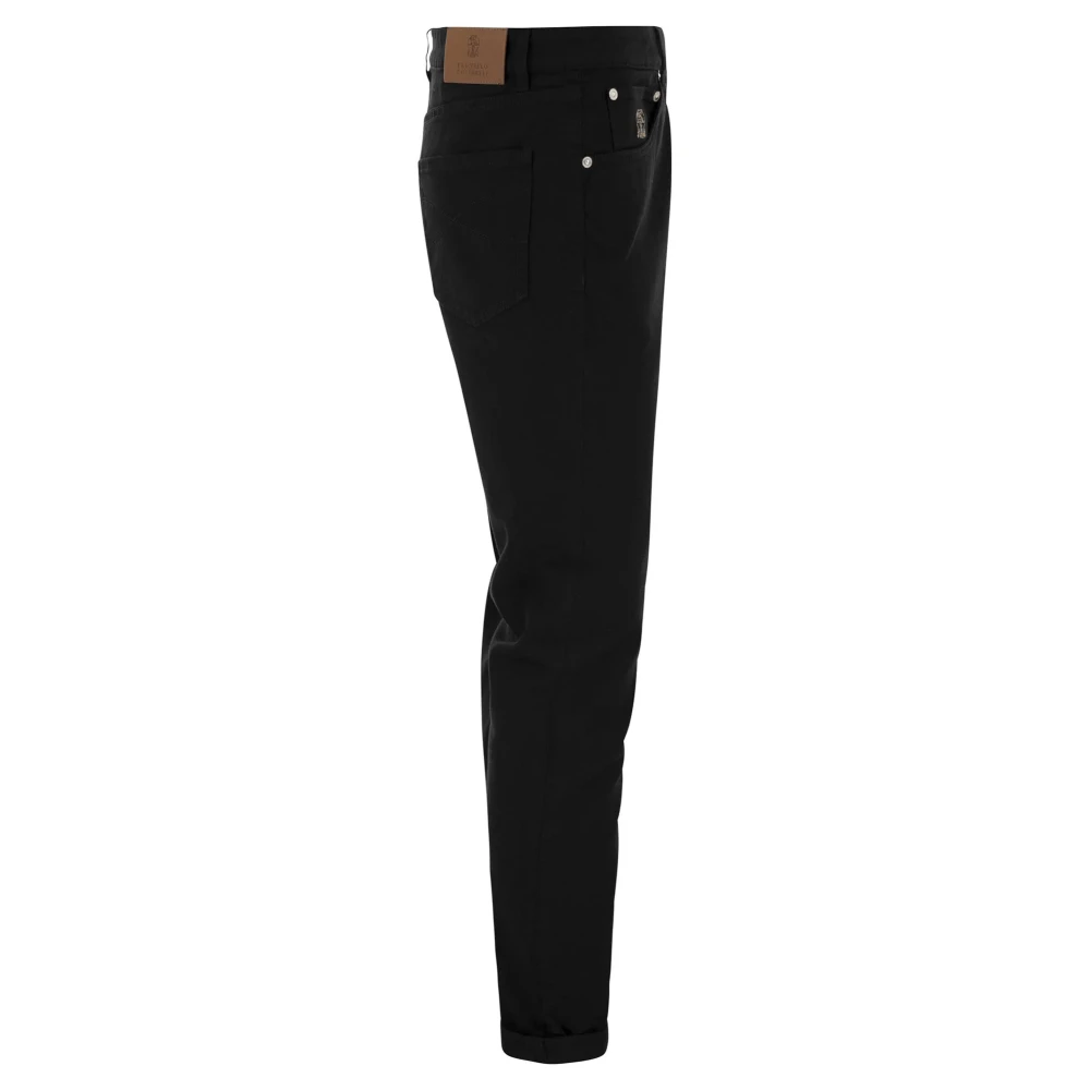 BRUNELLO CUCINELLI Stijlvolle Jeansbroek voor Mannen Black Heren