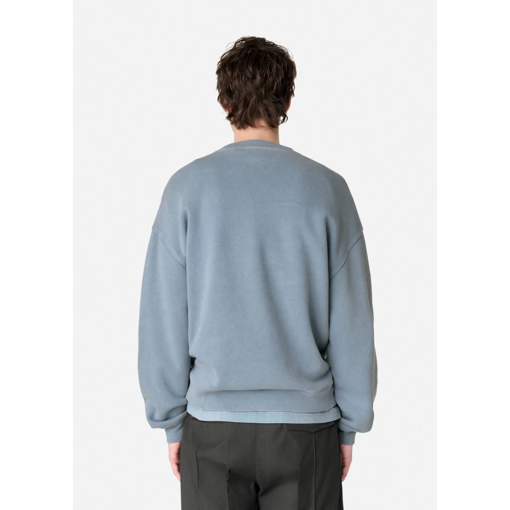 Axel Arigato Distort Washed Sweatshirt Blue Heren