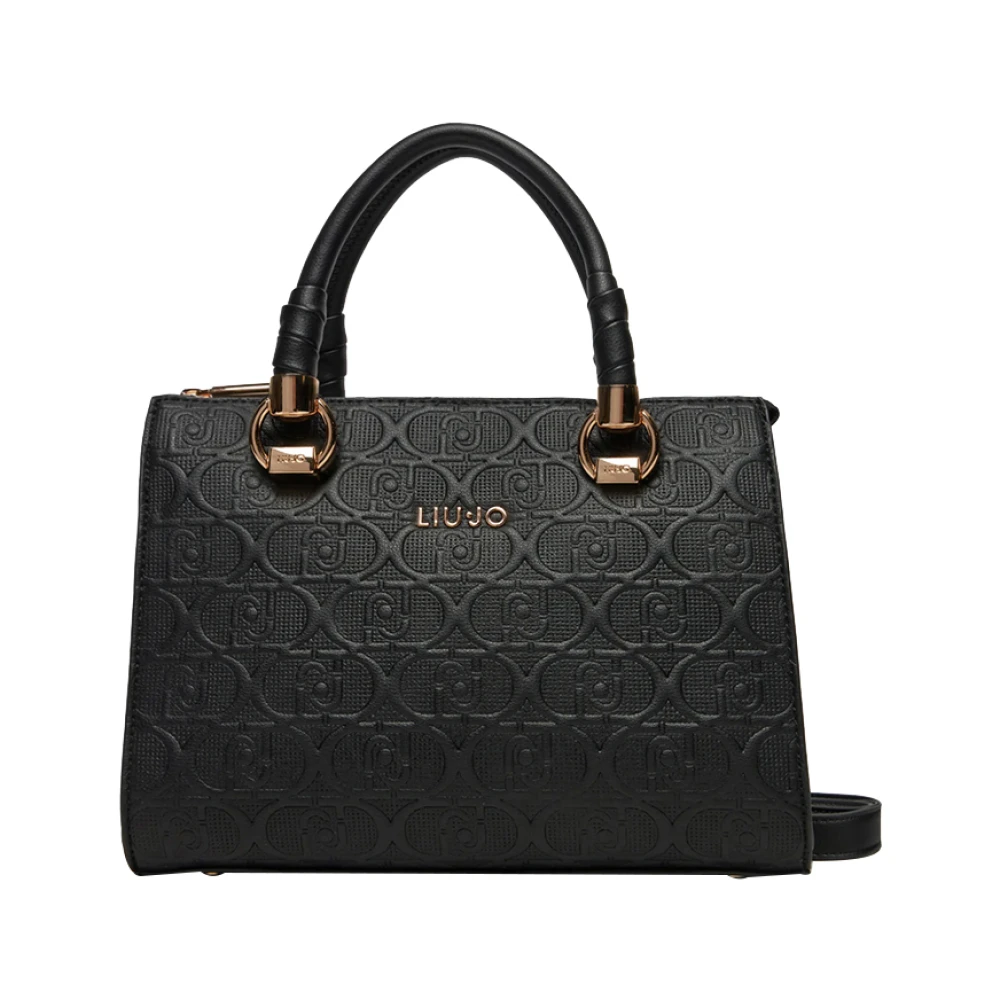 Liu Jo Zwarte Handtas met Gouden Details Black Dames
