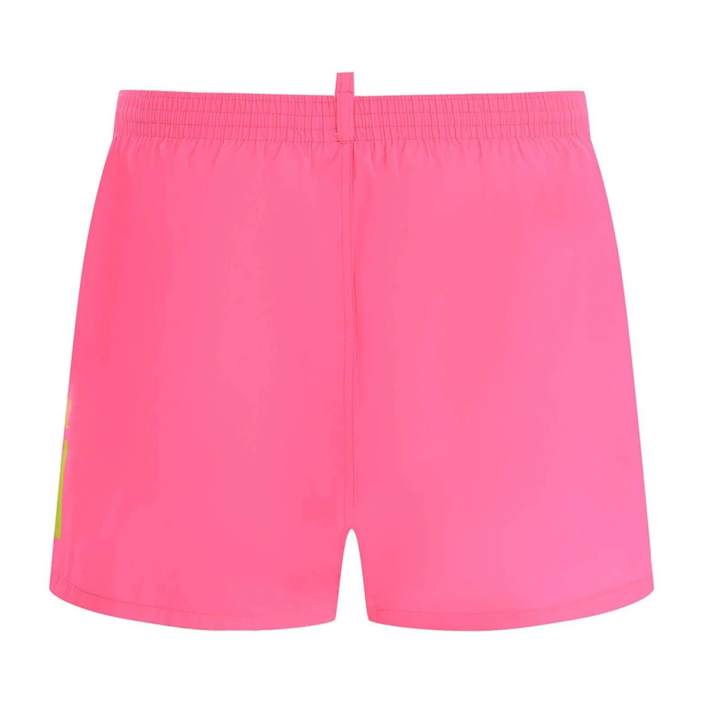 Dsquared2 Midi Zwemshorts voor Mannen Pink Heren
