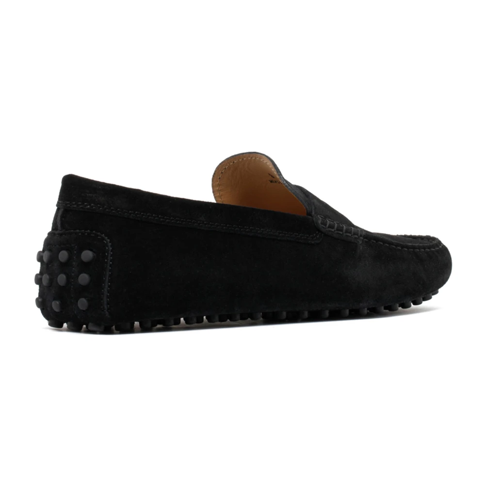 TOD'S Zwarte Suede Gommino Rijloafers Black Heren