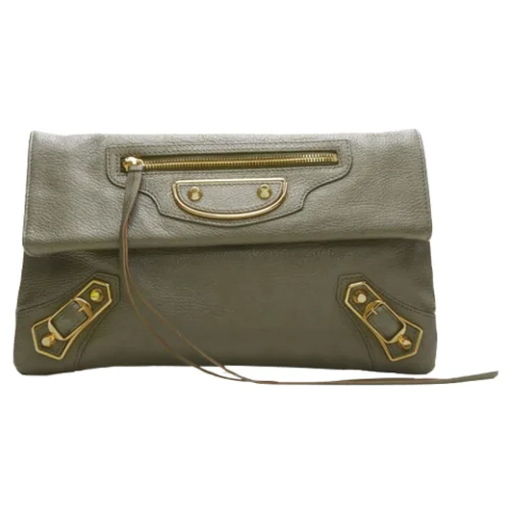 Balenciaga Vintage Pre-owned Leather balenciaga-bags Green Dames