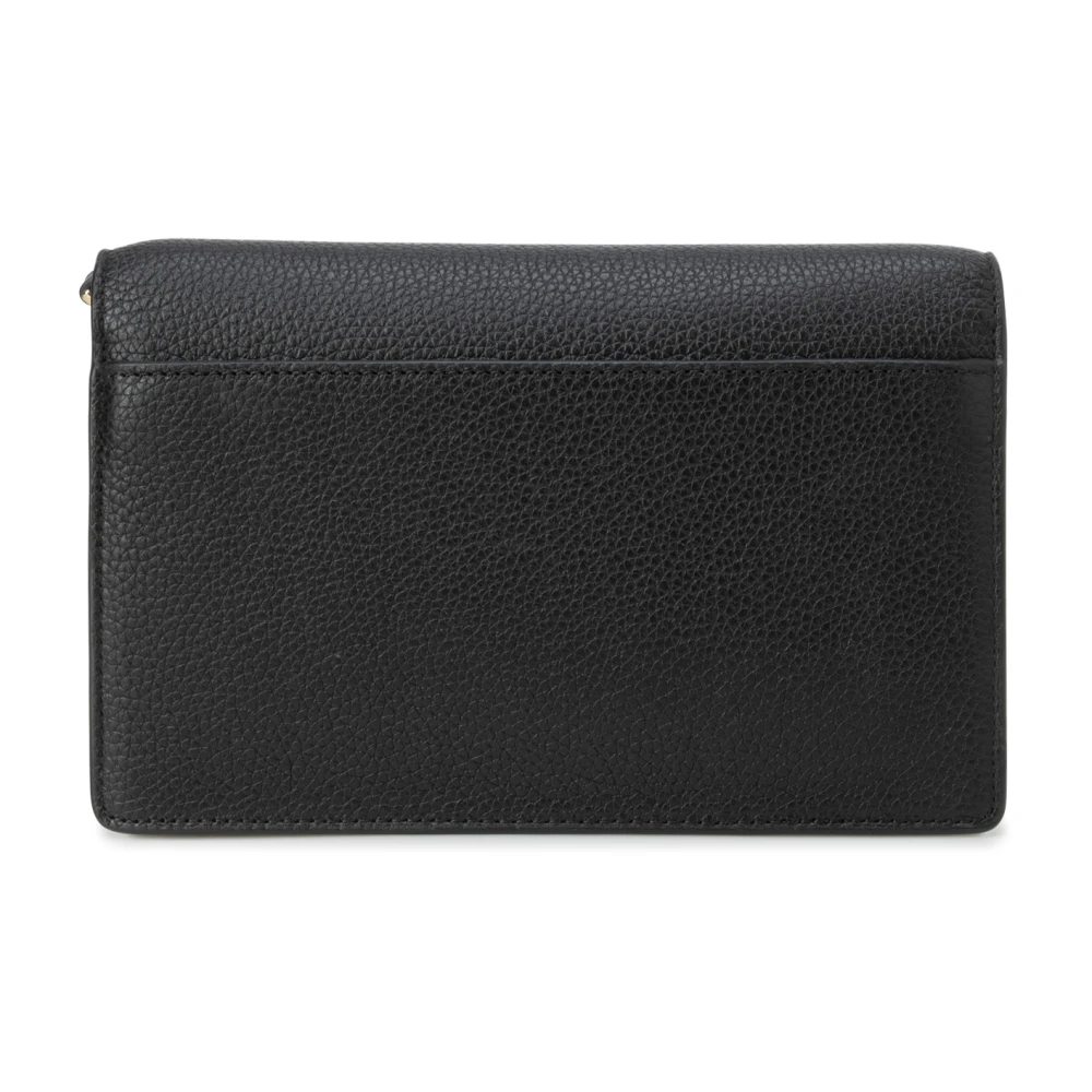 Michael Kors Schoudertas van Gestikt Leder met Details in Goudkleurige Toon Black Dames