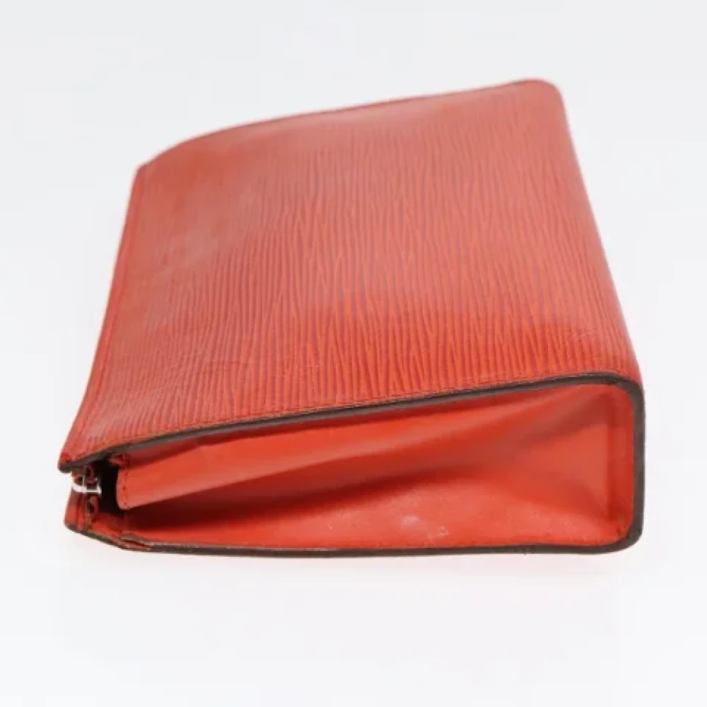 Louis Vuitton Vintage Pre-owned Leather clutches Orange Dames