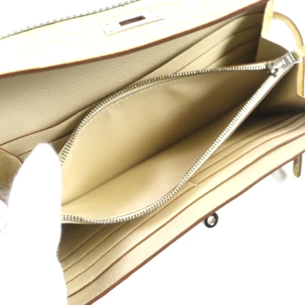 Hermès Vintage Pre-owned Leather wallets White Dames