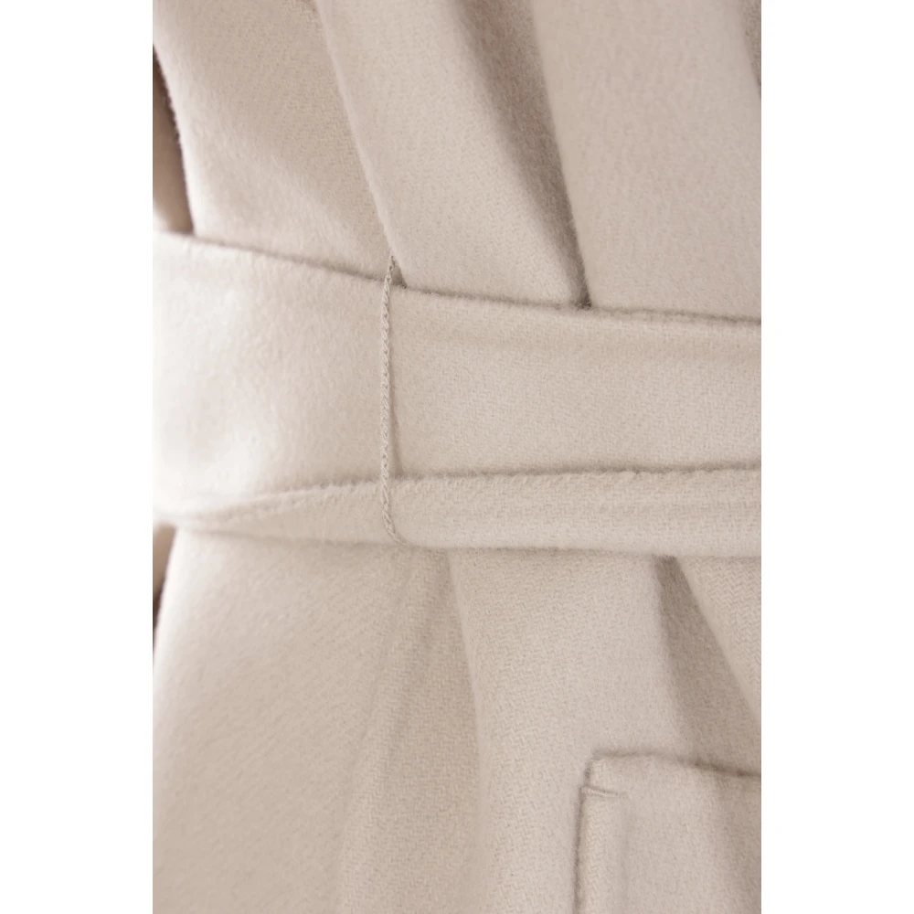 Max Mara Beige Wollen Omslagjas Beige Dames