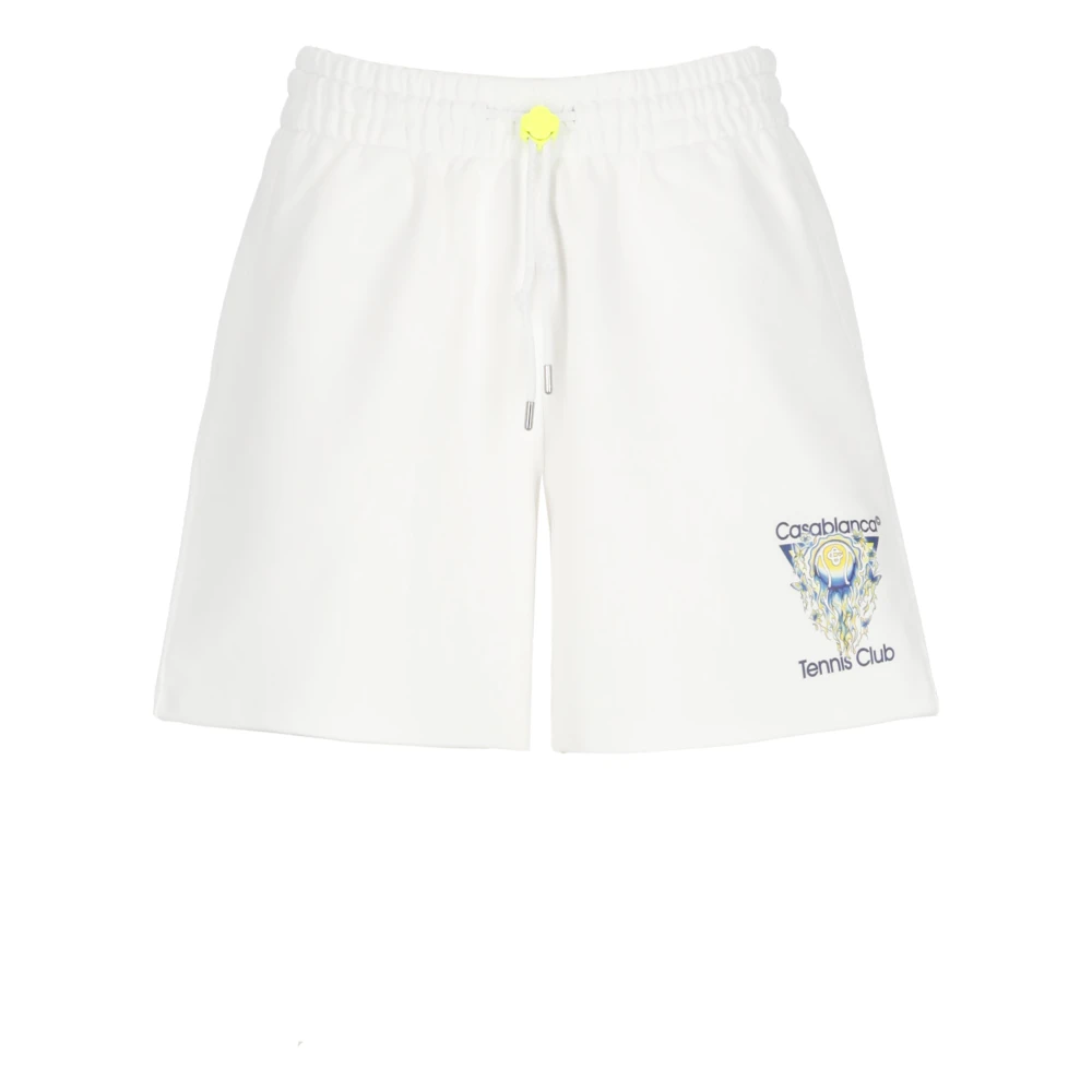 Casablanca Men's White Casual Shorts, S, Tennis Club Icon Shorts