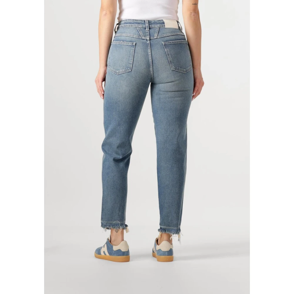 closed Blauwe Pedal Pusher Mom Jeans Blue Dames