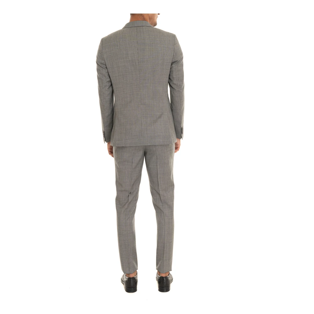 Boss Dubbelrijig pak Gray Heren