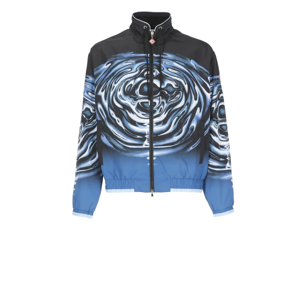 Casablanca Men's Multicolor Abstract-Pattern Bomber Jacket - Light Jackets - L - Jackets