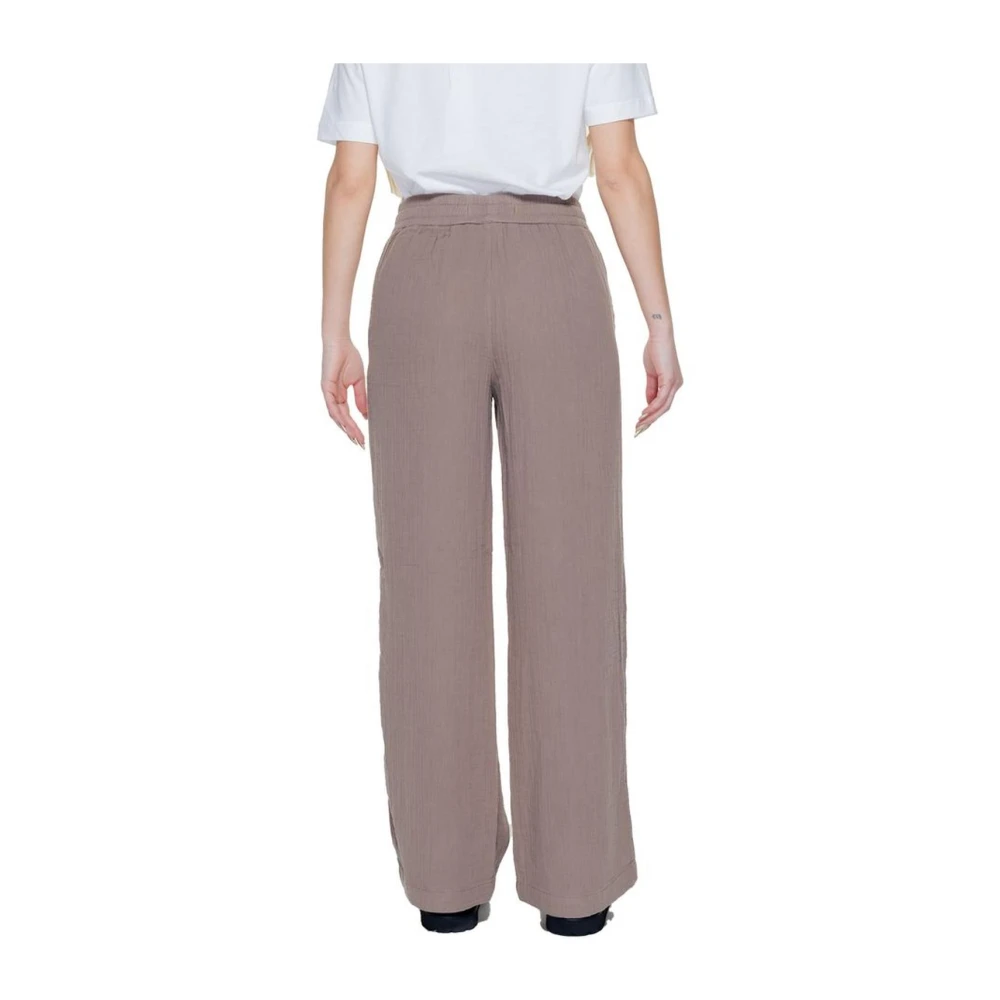 Street One Bruine Katoenen Palazzo Broek Brown Dames