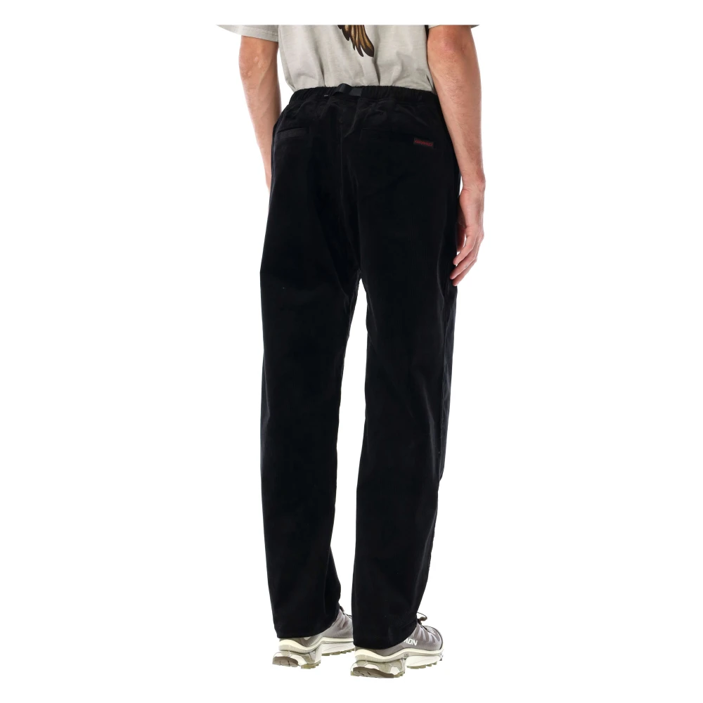 Gramicci Zwarte Corduroy Broek met Cinch Riem Black Heren