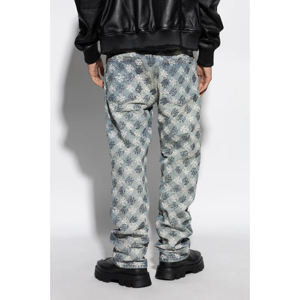 Amiri Jeans met afwerking Blue Heren