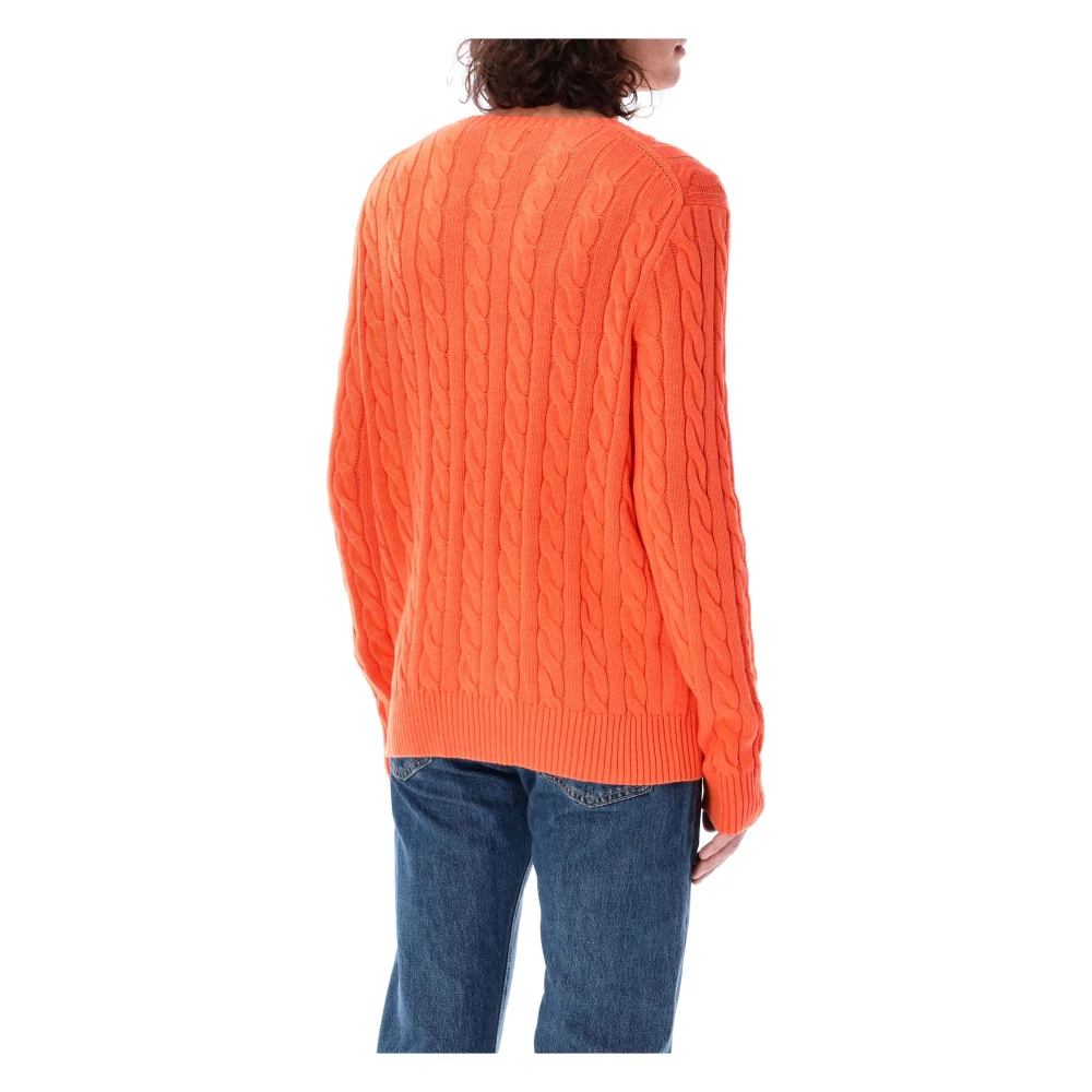 Polo Ralph Lauren Klassieke Cable Knit Trui Orange Heren