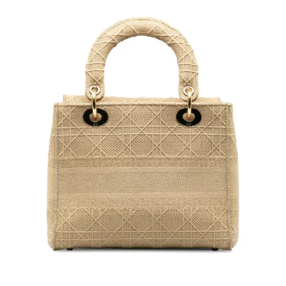 Dior Vintage Pre-owned Canvas dior-bags Beige Dames