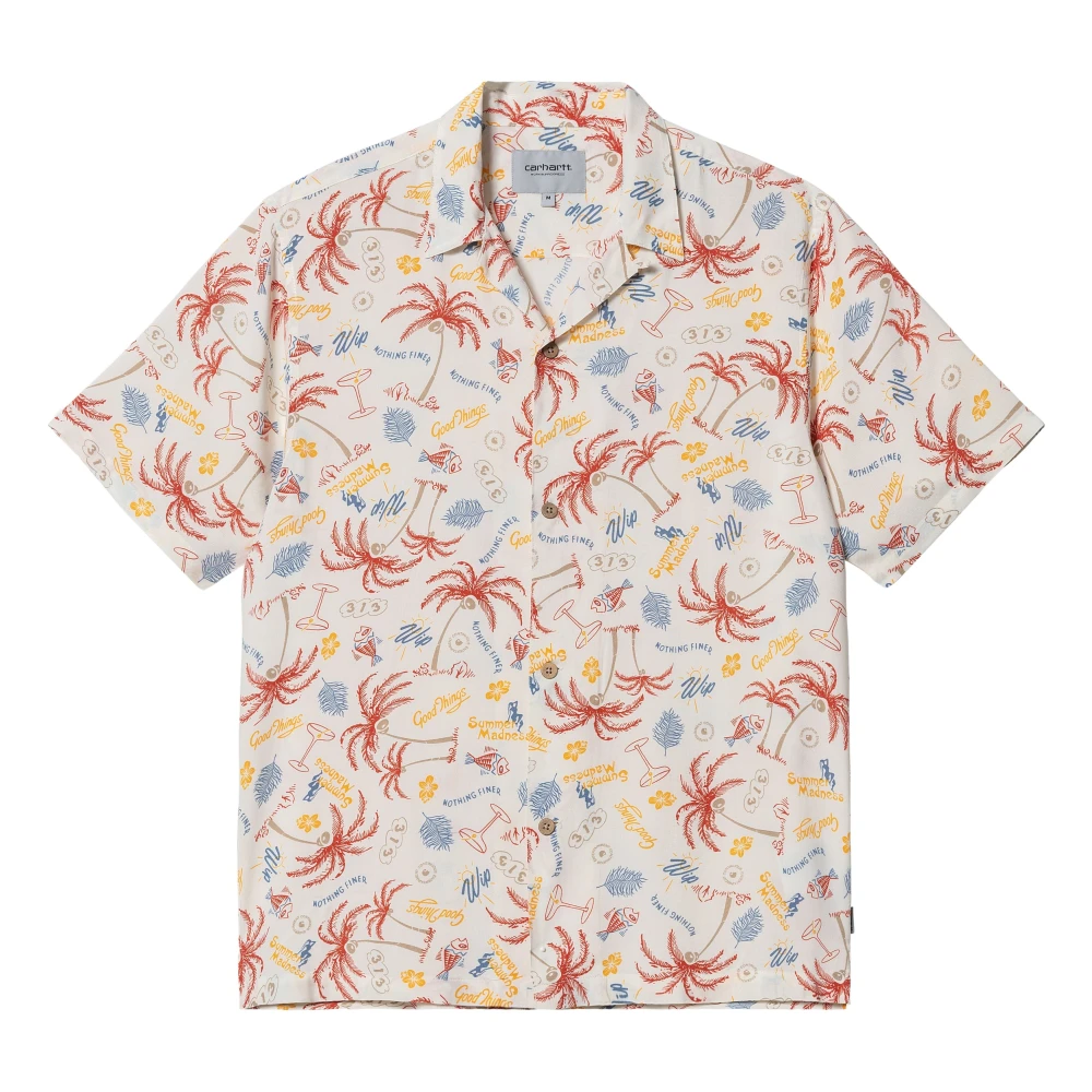 Carhartt WIP Mirage Shirt Lichtgewicht Viscose-Katoen Poplin met Allover Print Multicolor Heren