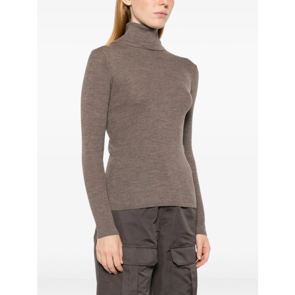 P.a.r.o.s.h. Visone Gebreide Top Brown Dames