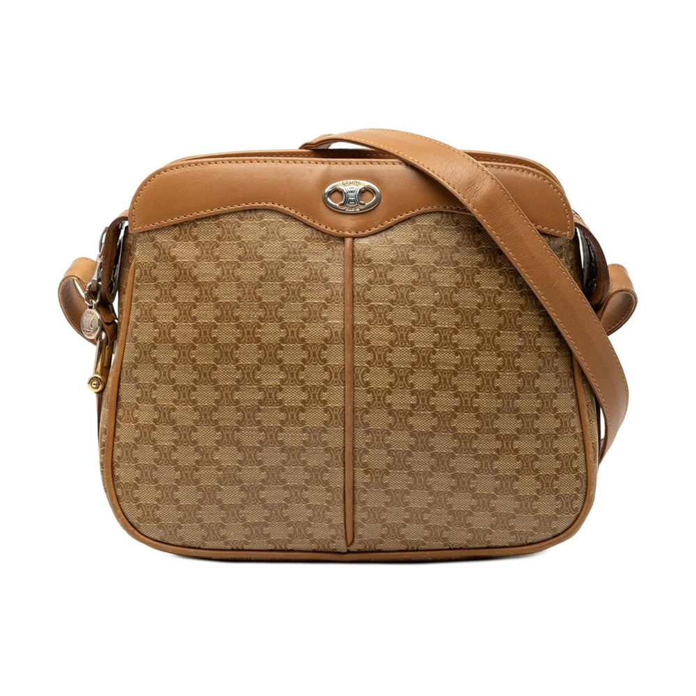 Celine Vintage Women's Brown Vintage Cross Body Bags, One Size, Pre-Owned Crossbody Bag