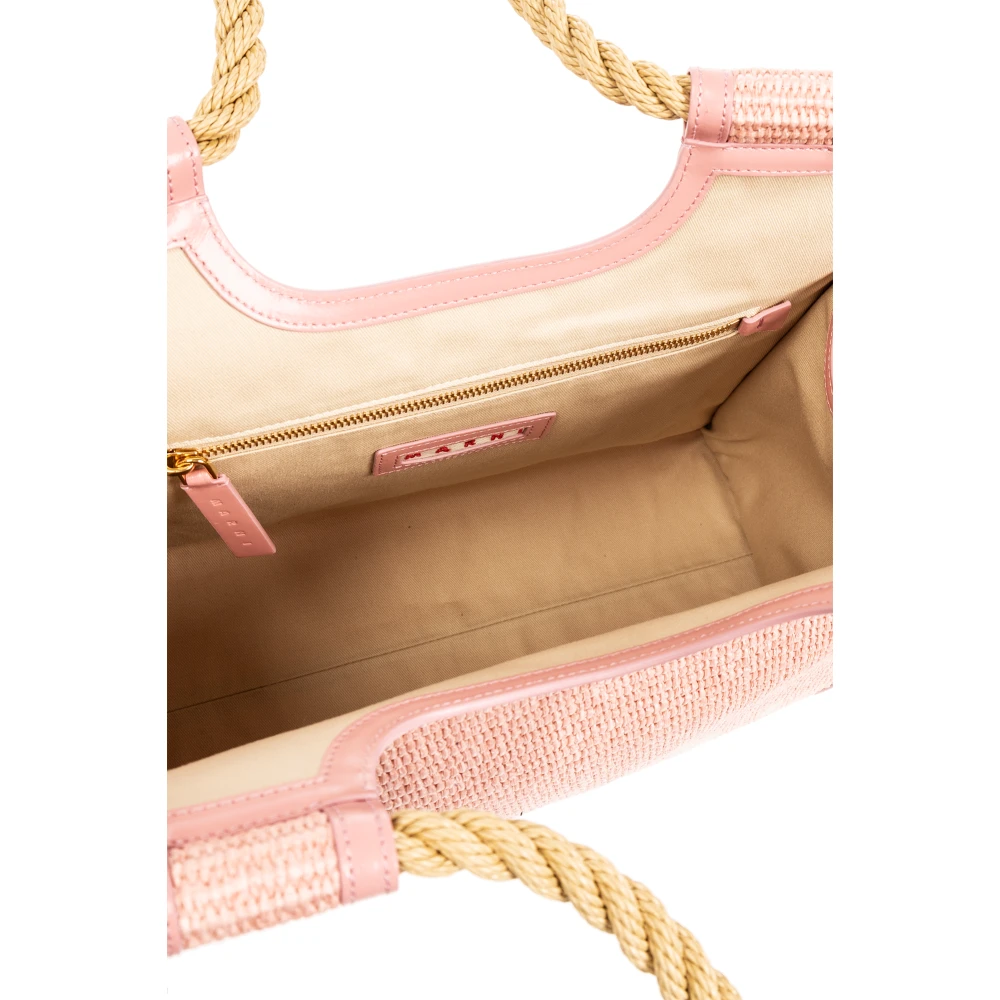 Marni Shopper tas met logo Pink Dames
