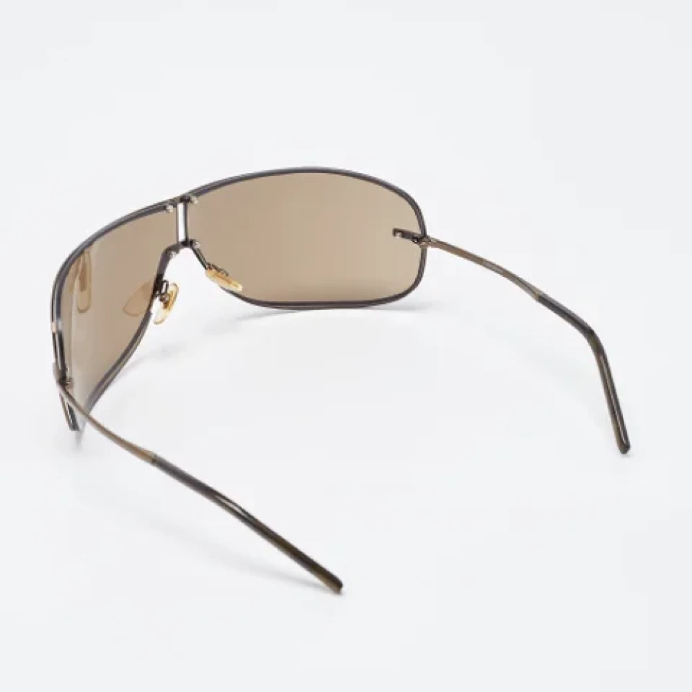 Yves Saint Laurent Vintage Pre-owned Acetate sunglasses Brown Dames