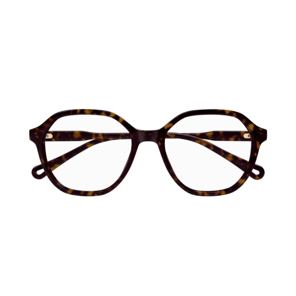 Chloé Geometrische Afgeronde Acetaat Bril Brown Unisex