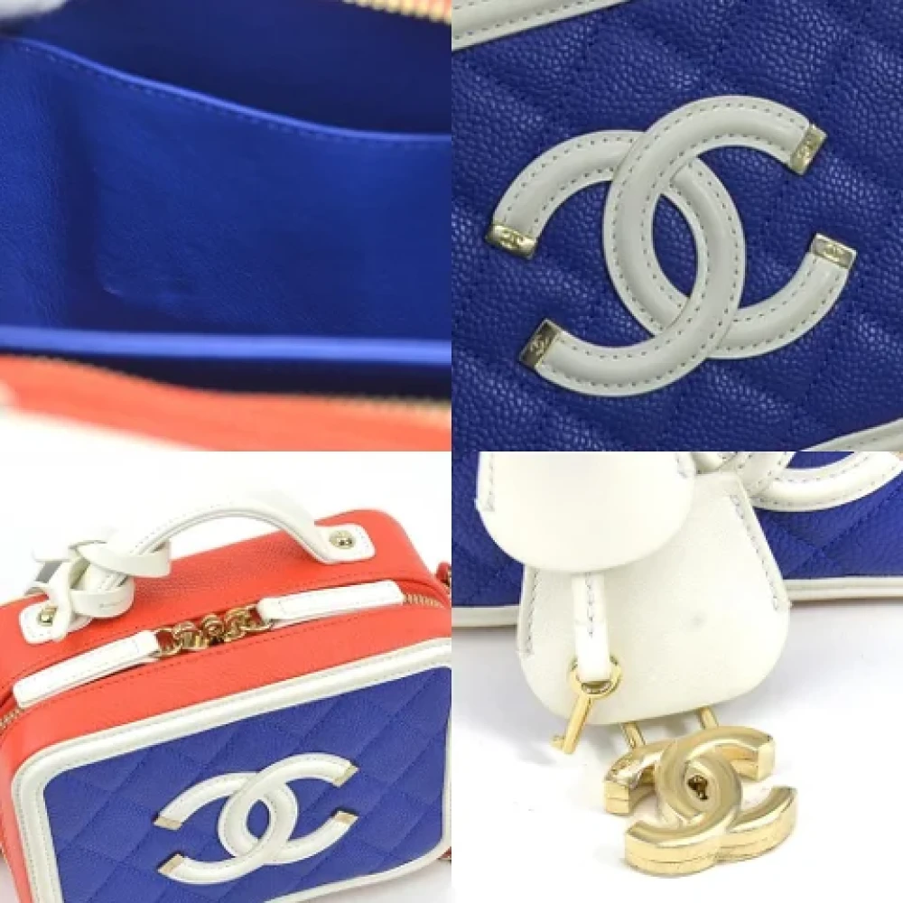 Chanel Vintage Pre-owned Leather shoulder-bags Blue Dames