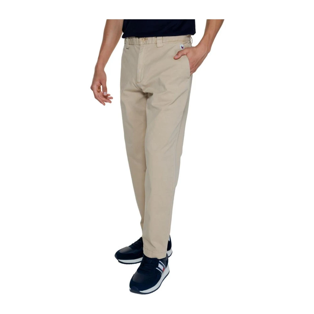 Tommy Jeans Gouden Katoenmix Jeans & Broeken Yellow Heren