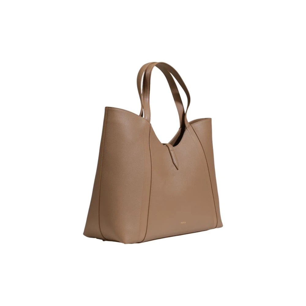Furla Beige Leren Handtas Herfst Winter Collectie Beige Dames