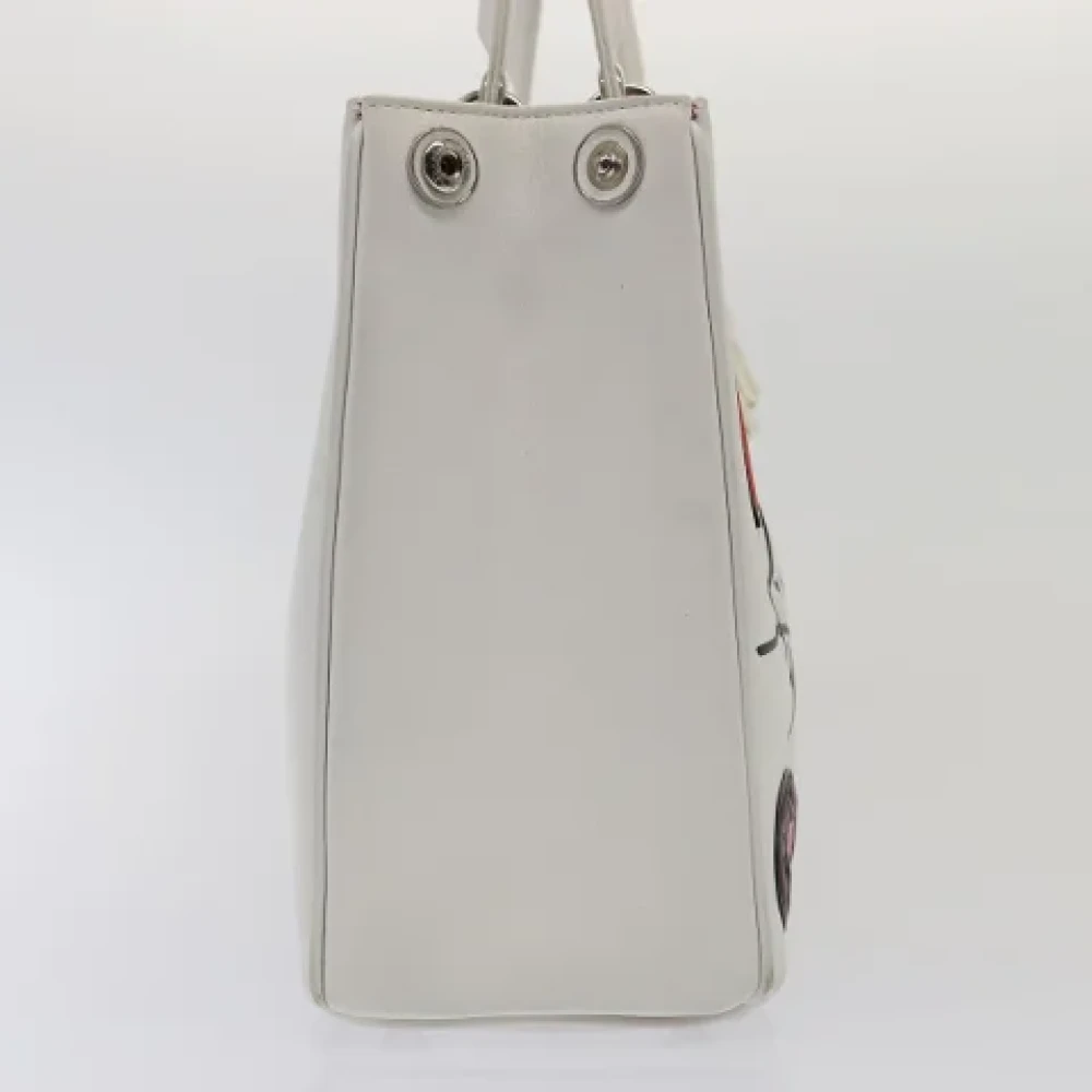 Dior Vintage Pre-owned Leather dior-bags Beige Dames
