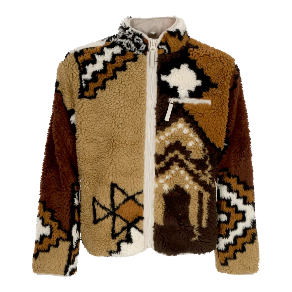 Obey Marokkaans Tapijt Sherpa Jas Bruin Multi Multicolor Heren