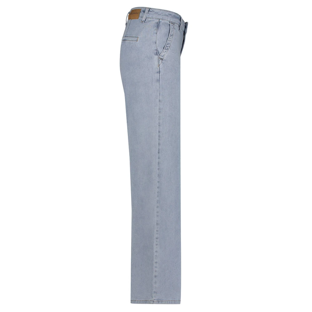 Red Button Bleach Denim Stijlvolle Jeans Blue Dames