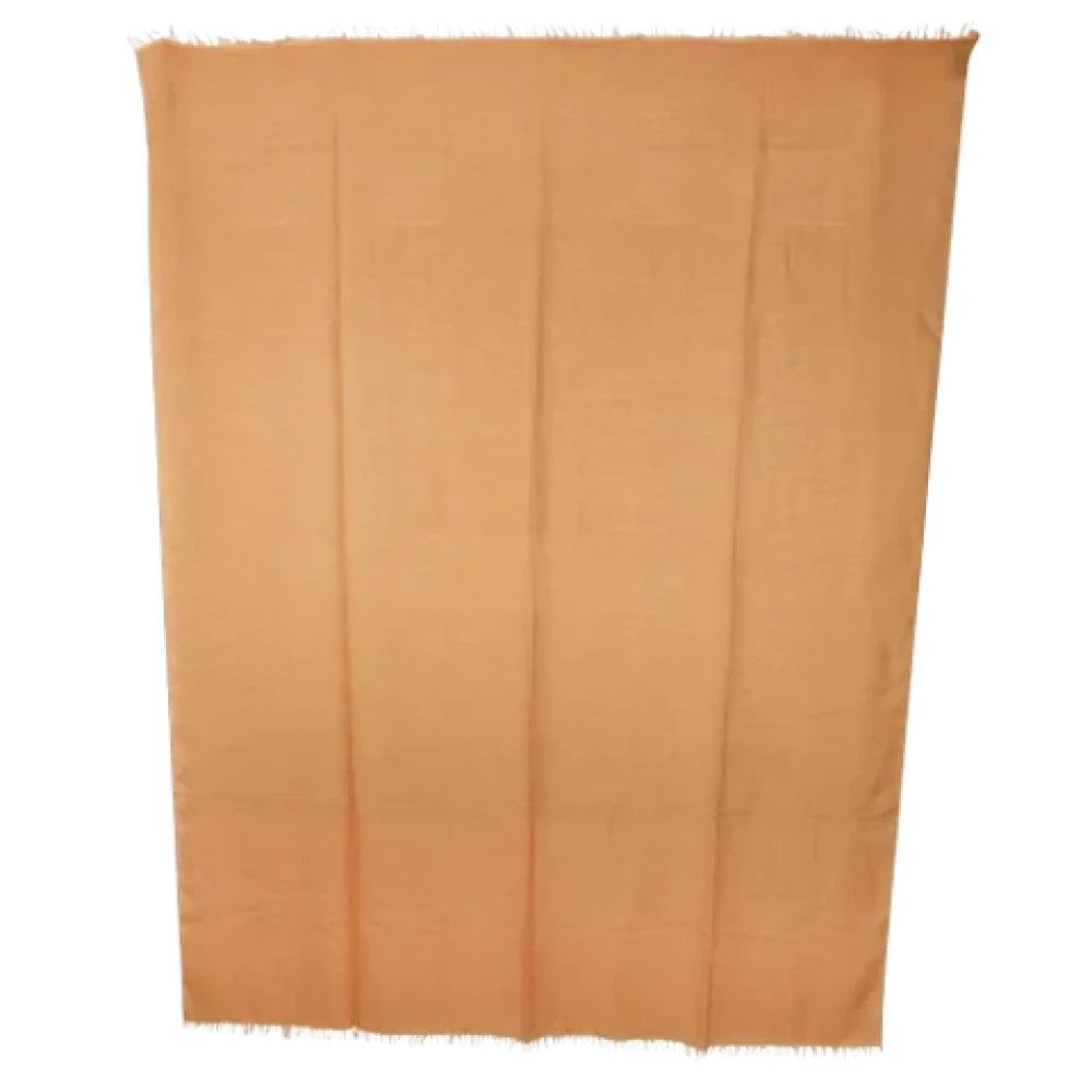 Hermès Vintage Pre-owned Cashmere scarves Brown Dames