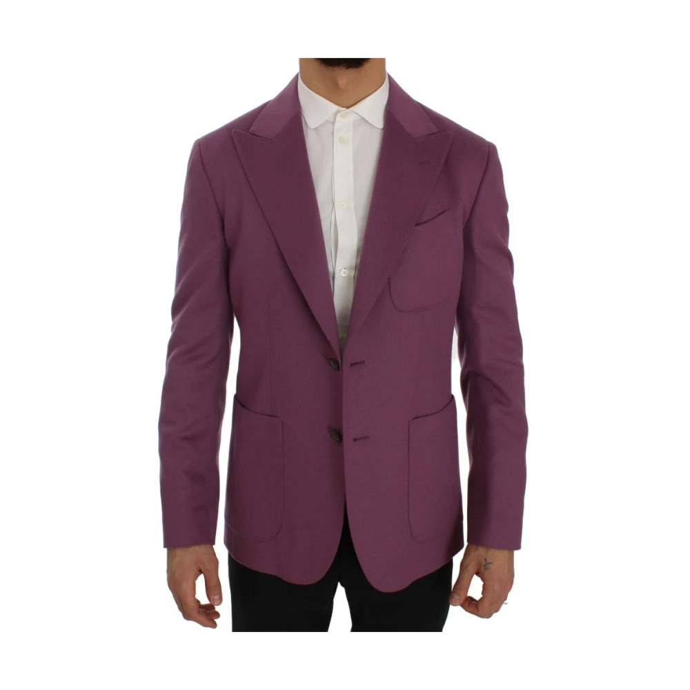 Dolce & Gabbana Men's Purple Luxurious Cashmere Silk Blend Blazer