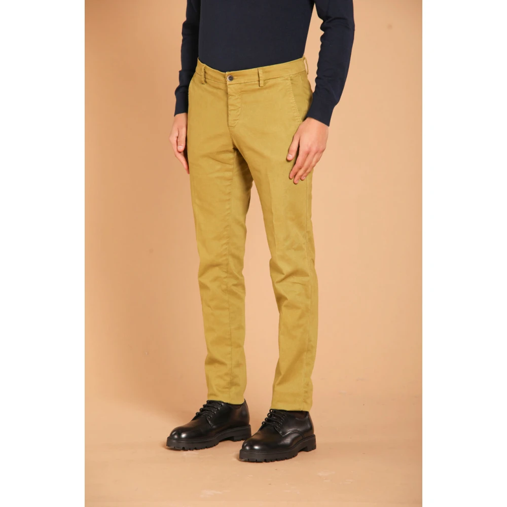 Mason's Extra Slim Fit Chino Broek Milano Style Green Heren
