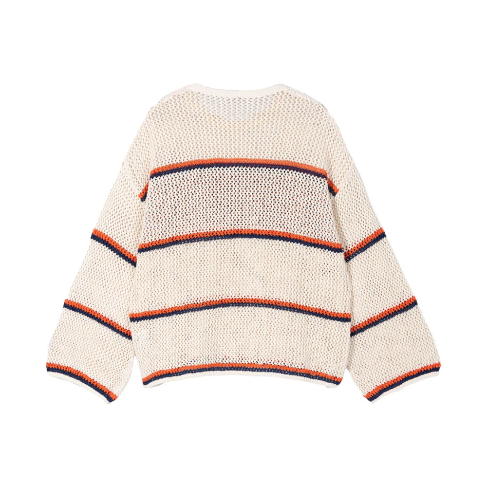 Alix The Label Ajour Pullover Sweater Beige Dames