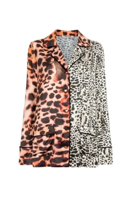 Murena-Print Silkeskjortjacka