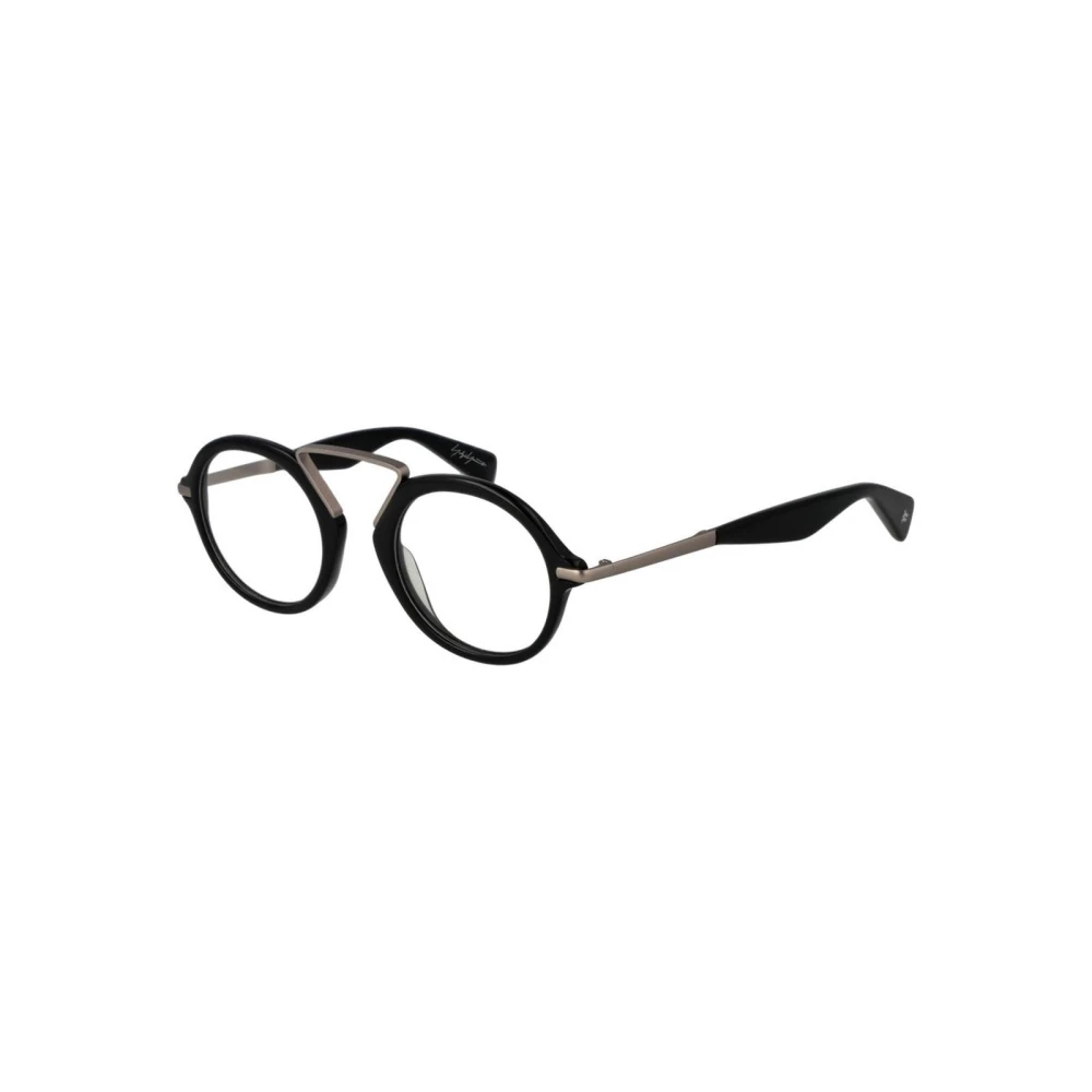 Yohji Yamamoto Men's Black Round Optical Frames With Demo Lenses