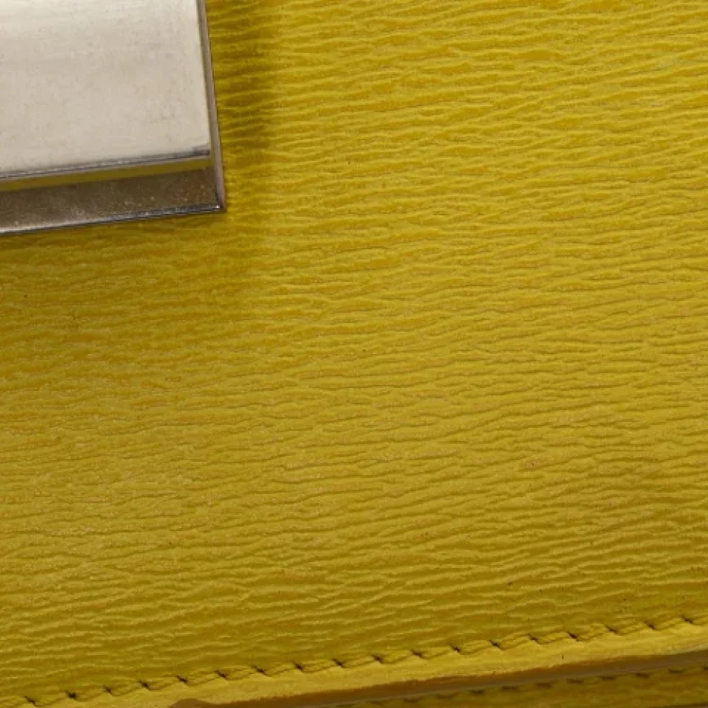 Celine Vintage Pre-owned Leather celine-bags Yellow Dames