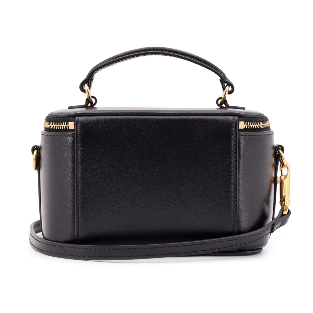 Valentino Garavani Leren schoudertas met VLogo handtekening Black Dames