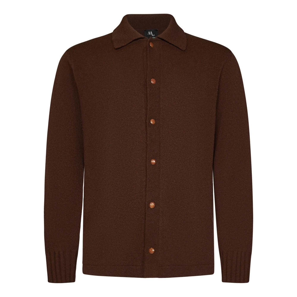 Doppiaa Brun Stickad Tröja Aw24 Brown, Herr