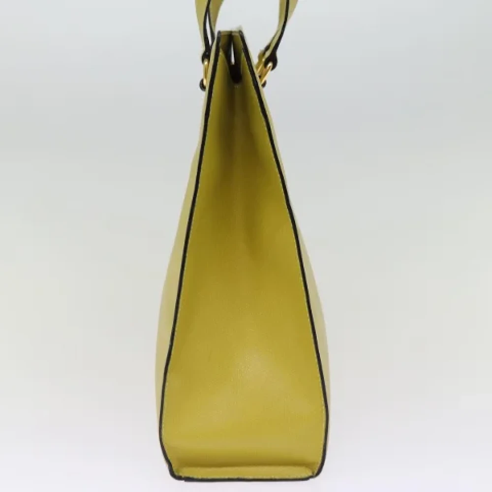 Celine Vintage Pre-owned Leather totes Yellow Dames