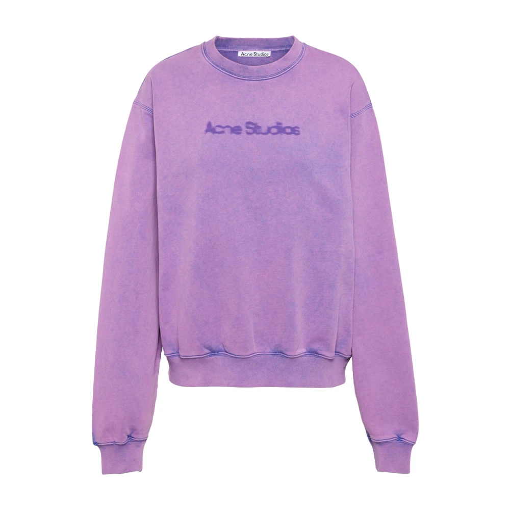Acne Studios Paarse Blurred Logo Sweatshirt Purple Dames