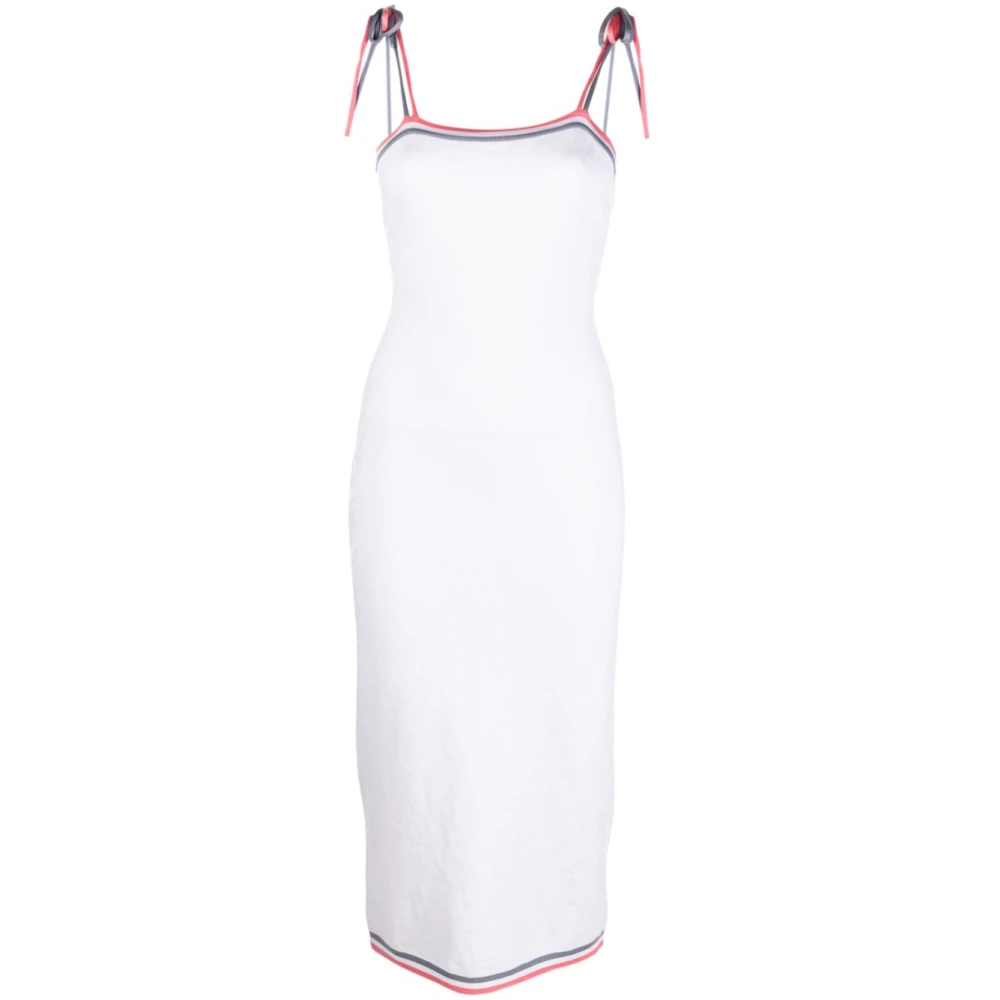 Fendi Women's White Midi Dresses, 2XS, Monogram Midi Dress
