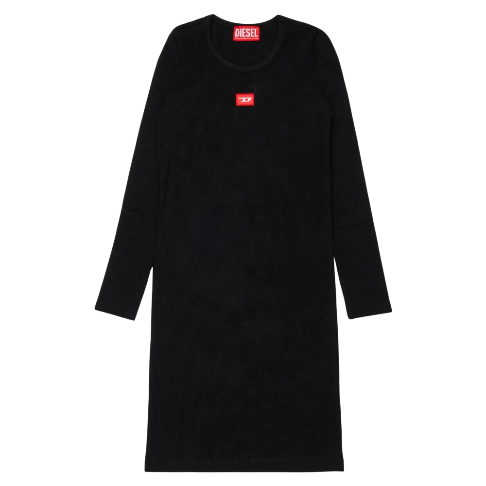 Diesel Girls Black Dresses, 12 Y, Logo Jumper Dress