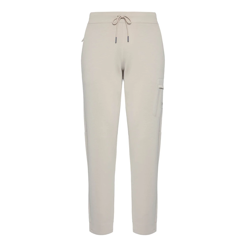Boggi Milano Lichtgewicht Scuba Katoenen Blend Broek Beige Heren