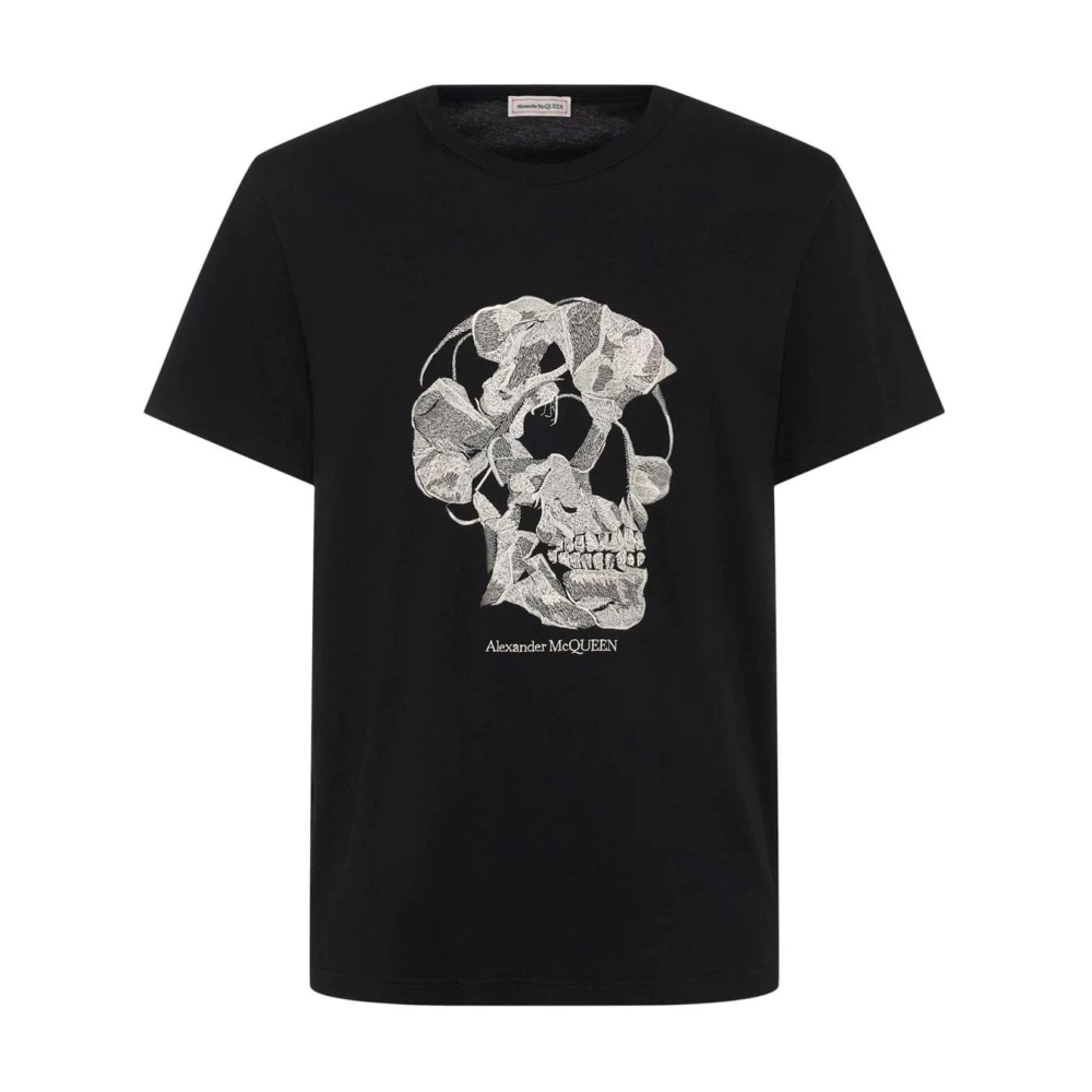 Alexander mcqueen Skull Print Katoenen T-Shirt in Zwart Black Heren