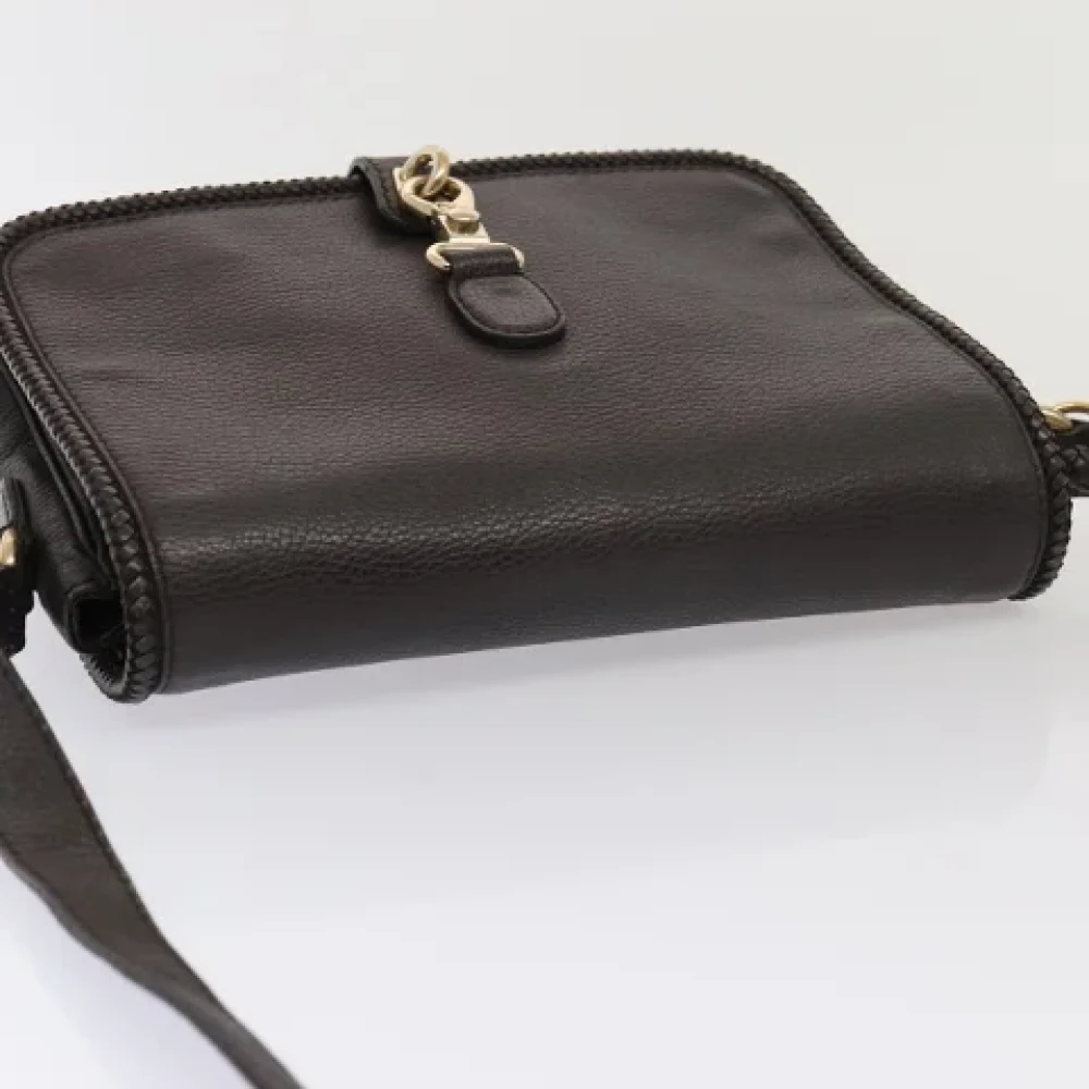 Gucci Vintage Pre-owned Leather shoulder-bags Brown Dames