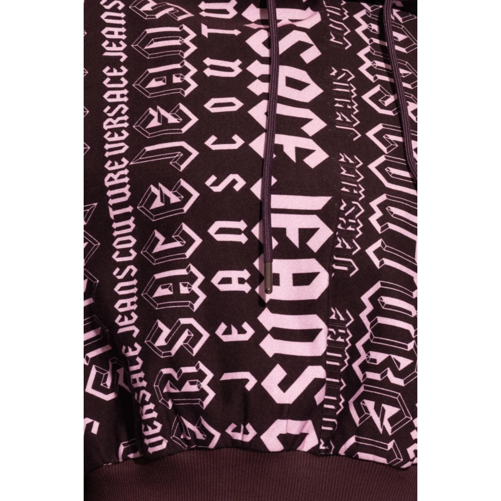 Versace Jeans Couture Sweatshirt met logo Purple Dames